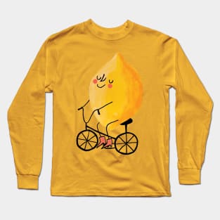 Retro Lemon Fella in pink boots silo Long Sleeve T-Shirt